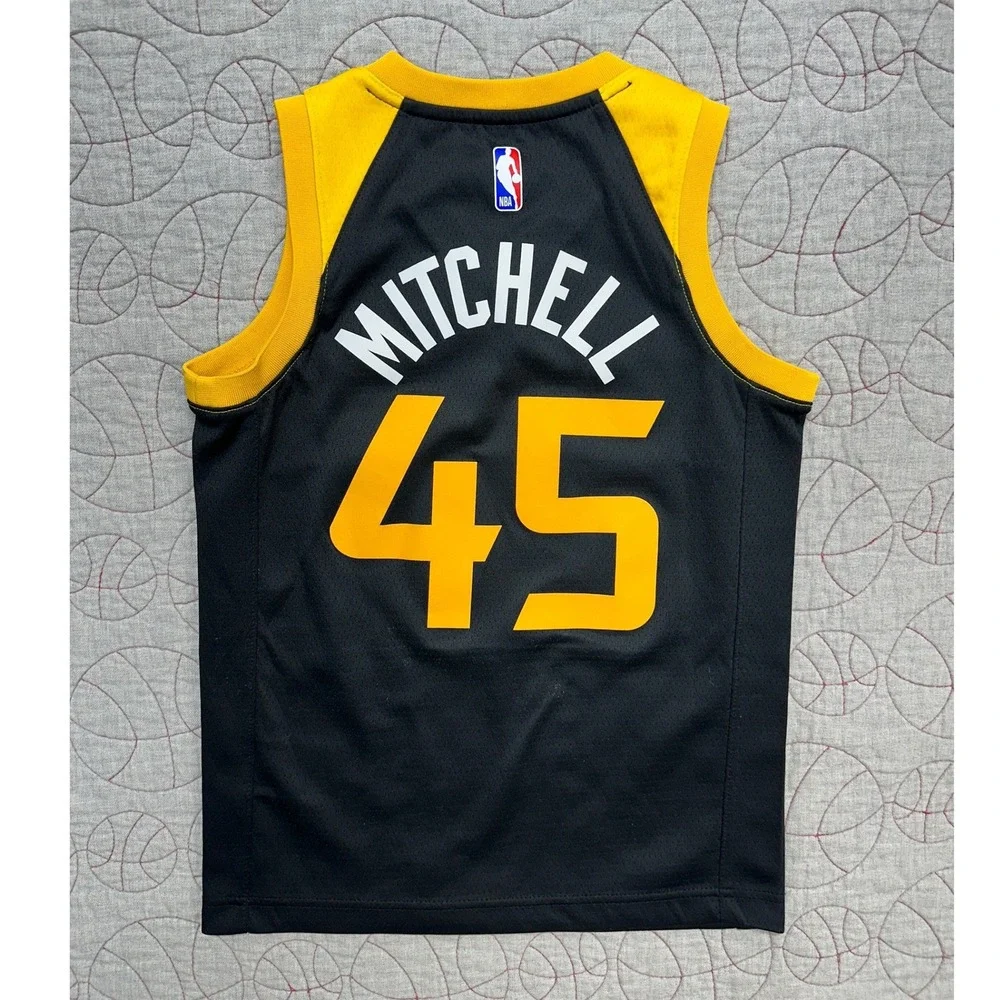 Nike Basketball Jersey Black Utah Jazz Donovan Mitchell / Boys Small
